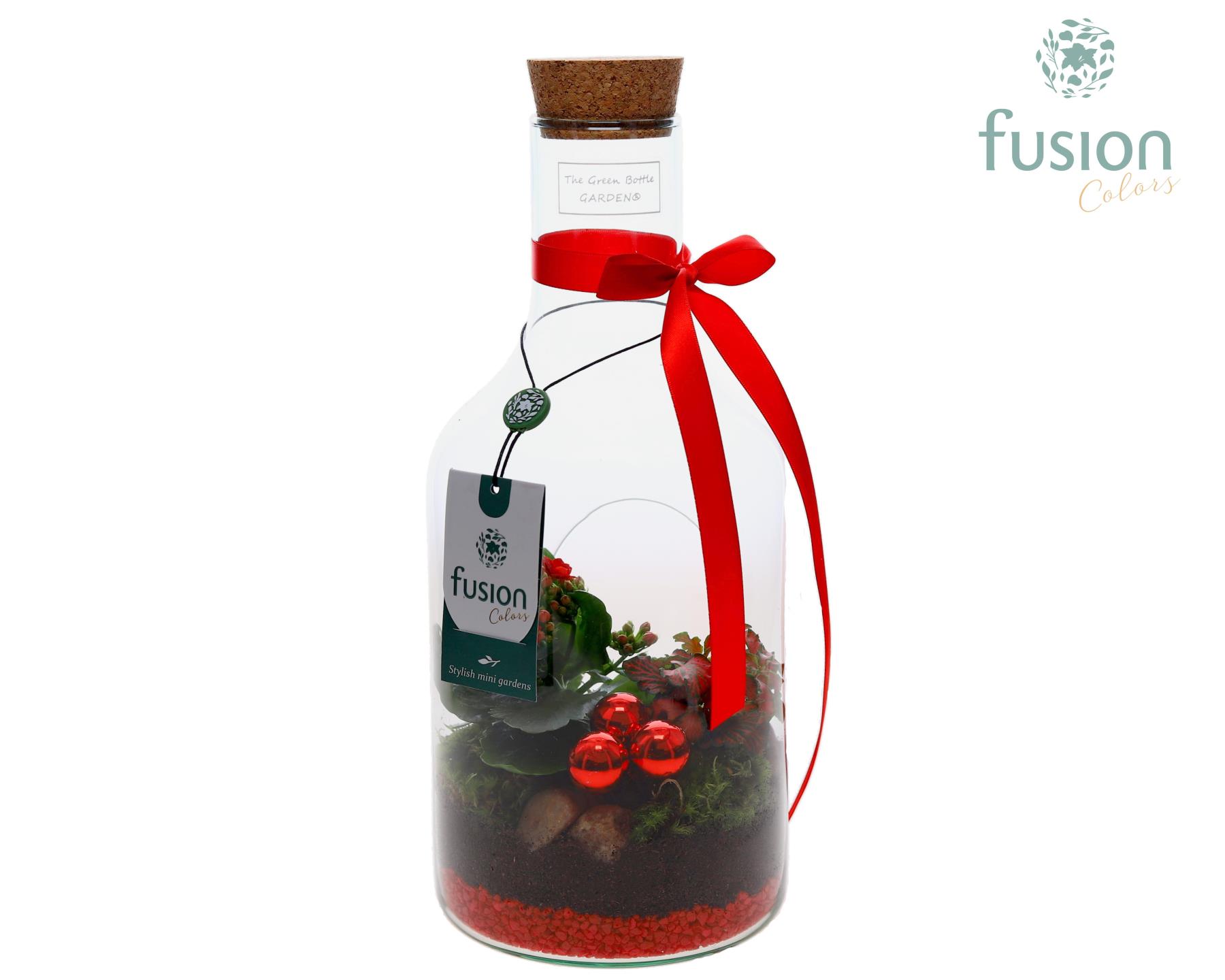 Picture of X-Mas arrangement Green Bottle Small FC-23.1399FDH P15 35CM