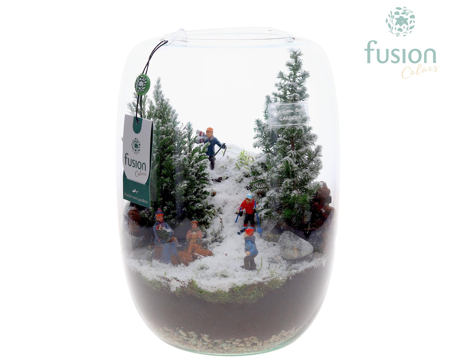 Picture of X-Mas arrangement Green Bottle Isabella X-Large Winter FC-23.1290FDH P23 29CM