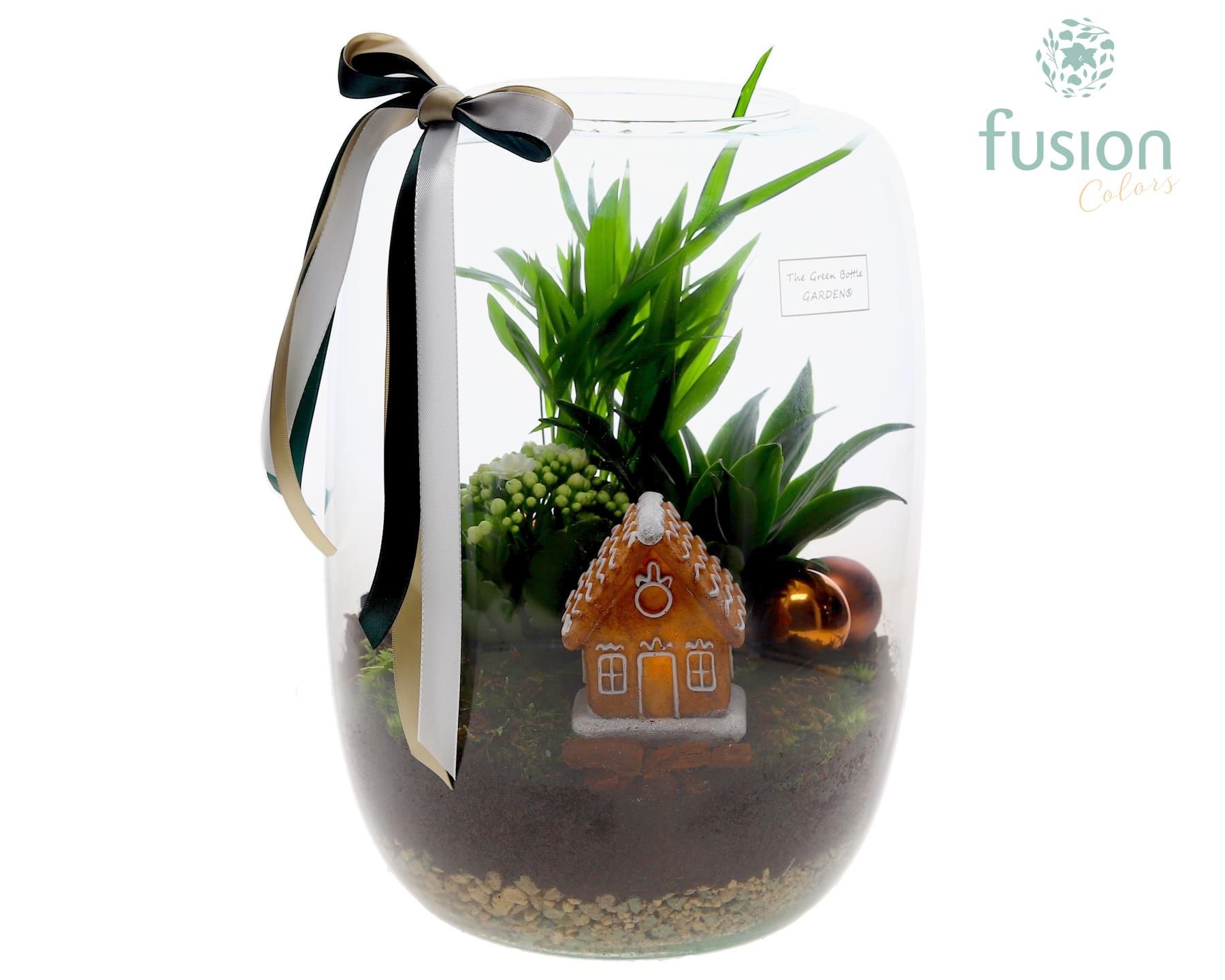 Picture of X-Mas arrangement Green Bottle Isabella XLarge FC-24.0903FDH P23 35CM