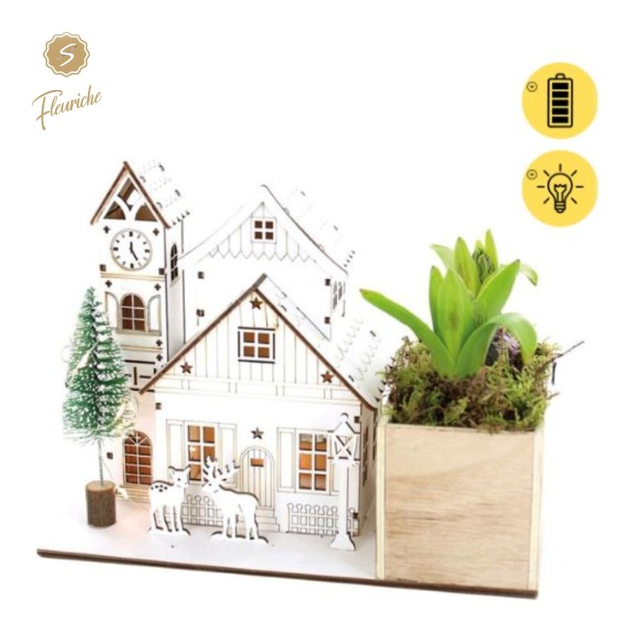 Picture of (2925) Hyacint Lovely Tiny House 2PP Moss P26 22CM