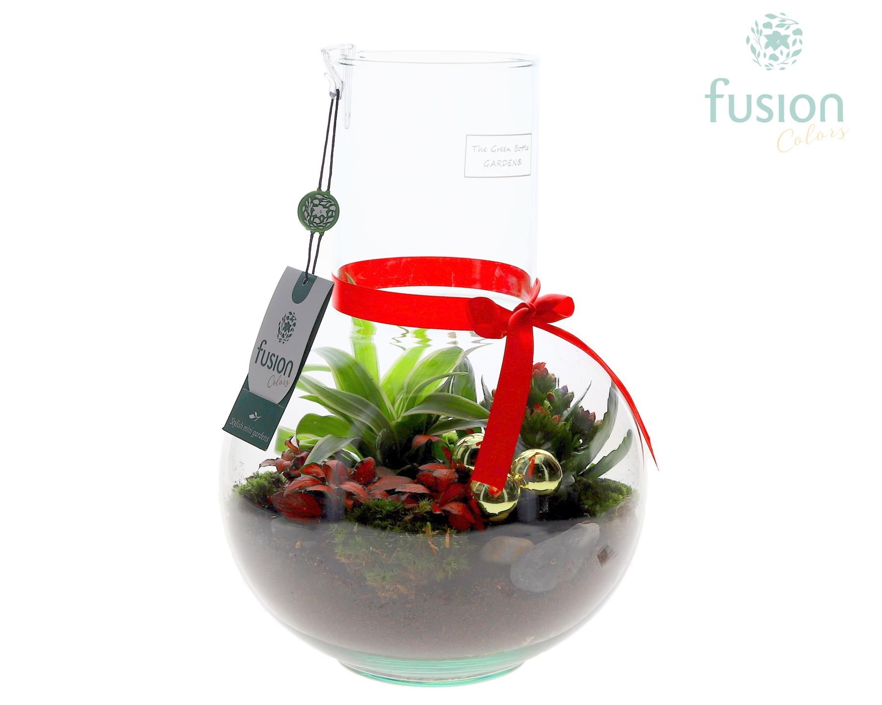 Obrázek X-Mas arrangement Green Bottle Suzanne Medium FC-24.0937FDH P21 29CM